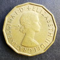 P120 Angleterre 3 Pence Elizabeth II 1966