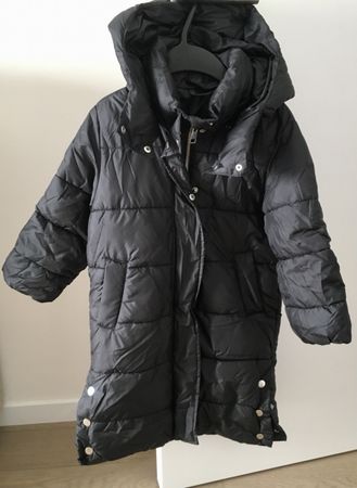 H&M manteau long chaud noir taille 4-6 ans