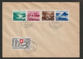 1952 : Pro Patria Serie auf Ersttags Brief Berne