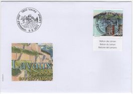 Lavaux Marke mit TAB unten auf illustriertem FDC mit ET-Voll