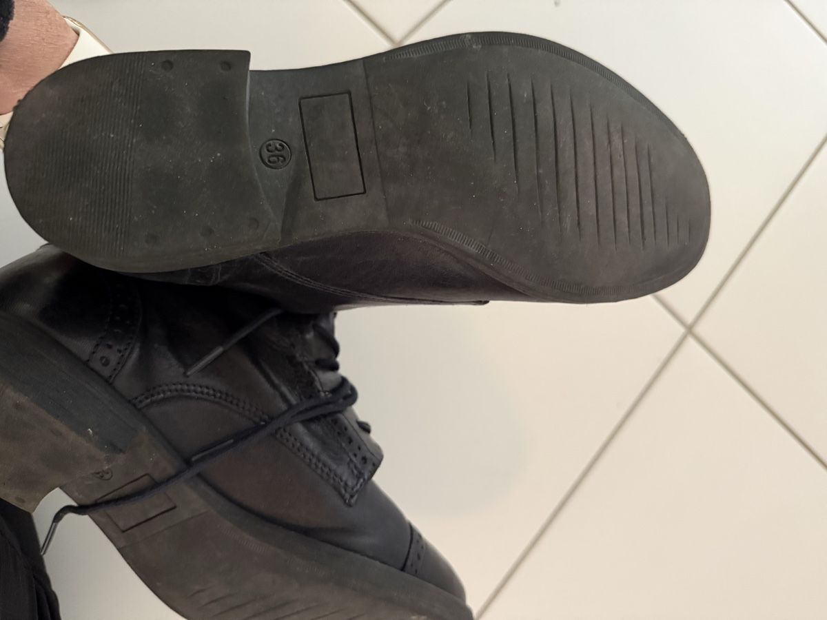 Scarpe da donna: Chic dark blue Leather Lace-Up Boots Size 36 – Usato da Riehen venduto da abo_h2tz 1
