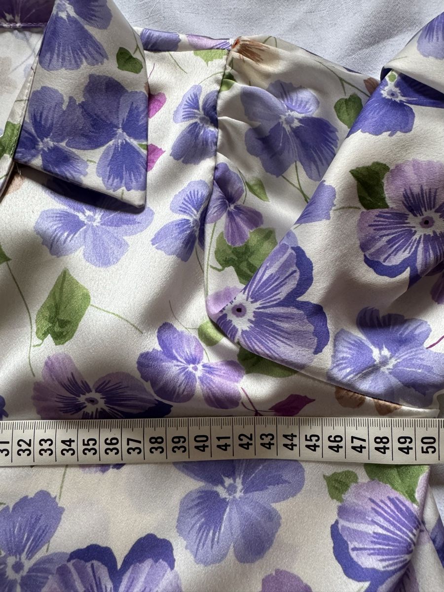 Camicette: Chemisier fleuri lavande, taille L – Usato da Ballaigues venduto da stef1972 2