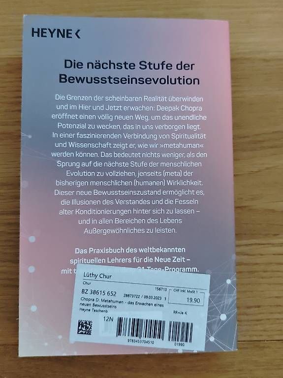 Bücher: Deepak Chopra Meta Human – Gebraucht aus Lachen SZ von Wunhas 1