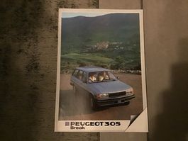 Peugeot 305 Break Verkaufsprospekt 16 Seiten französisch