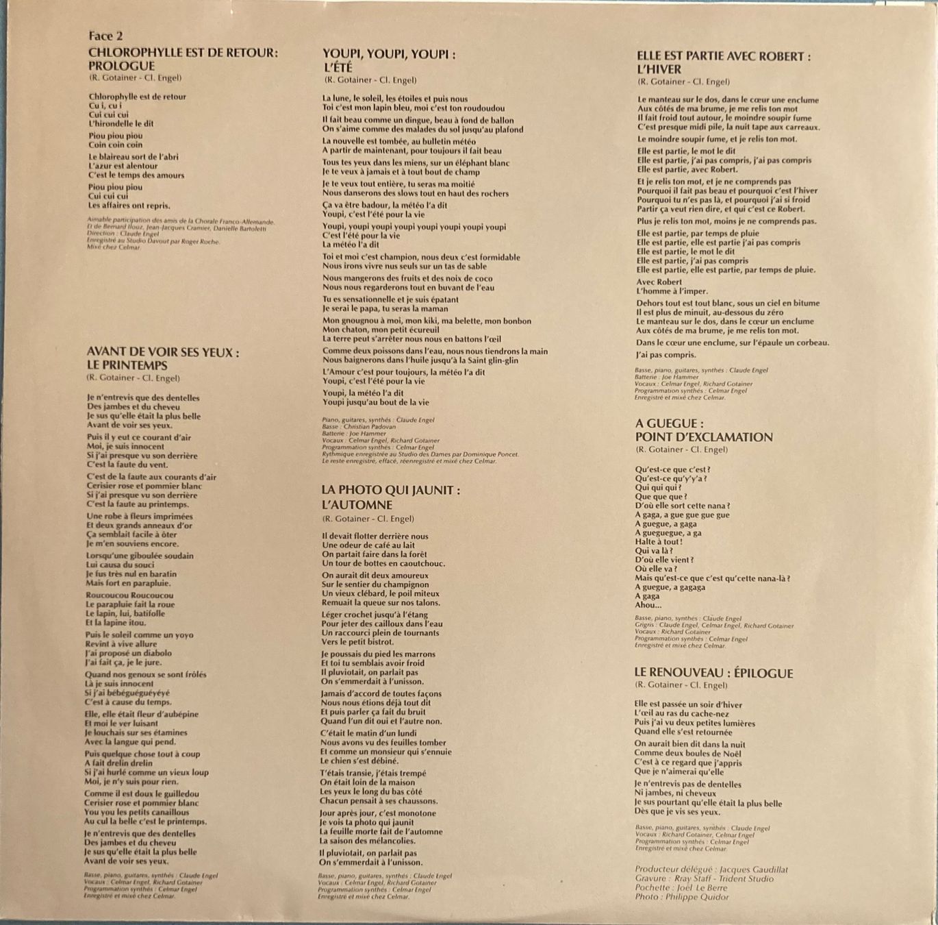 Schallplatten: RICHARD GOTAINER - CHANTS ZAZOUS – Gebraucht aus Poliez-Pittet von Newtown-Records 2