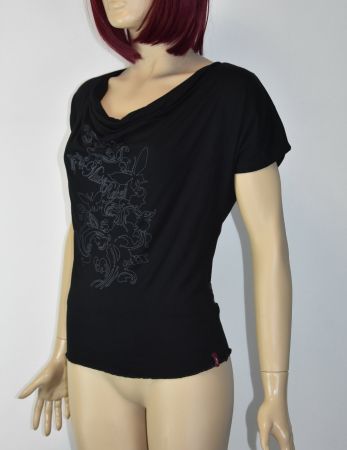 Mexx Damen Bluse T-Shirts Top/Taillenseil/schwarz/Gr.M/Neu