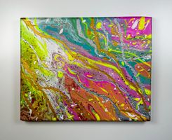 Acryl-Flüssigmalerei, rechteckig