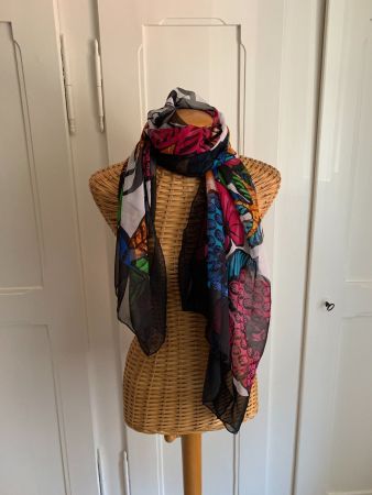 Foulard Tuch bunt gemustert