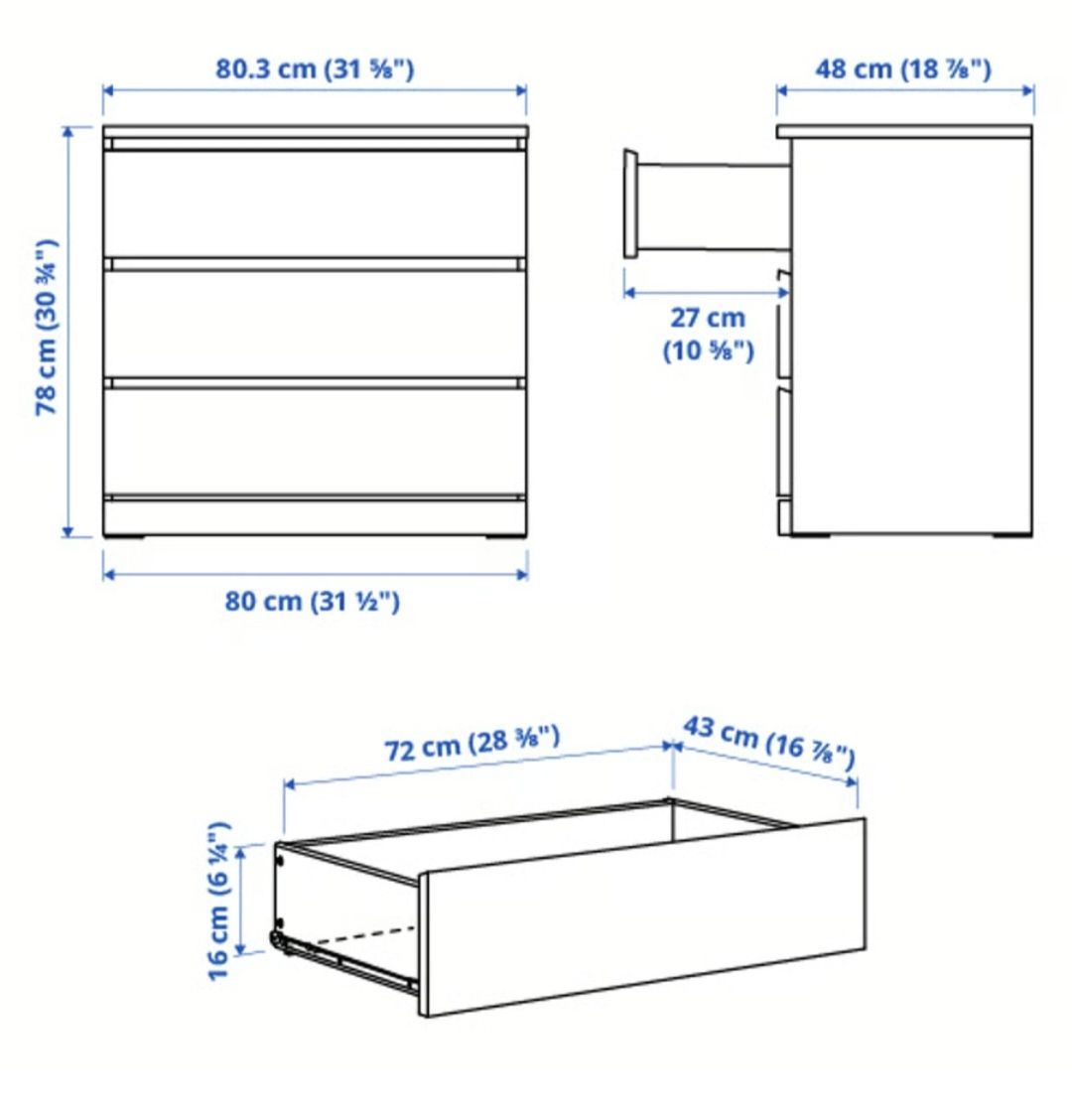 Ikea Cassettiere: Kommode Eiche Nachbildung 3 Schubladen – Usato da Basel venduto da ele_9bm9 3