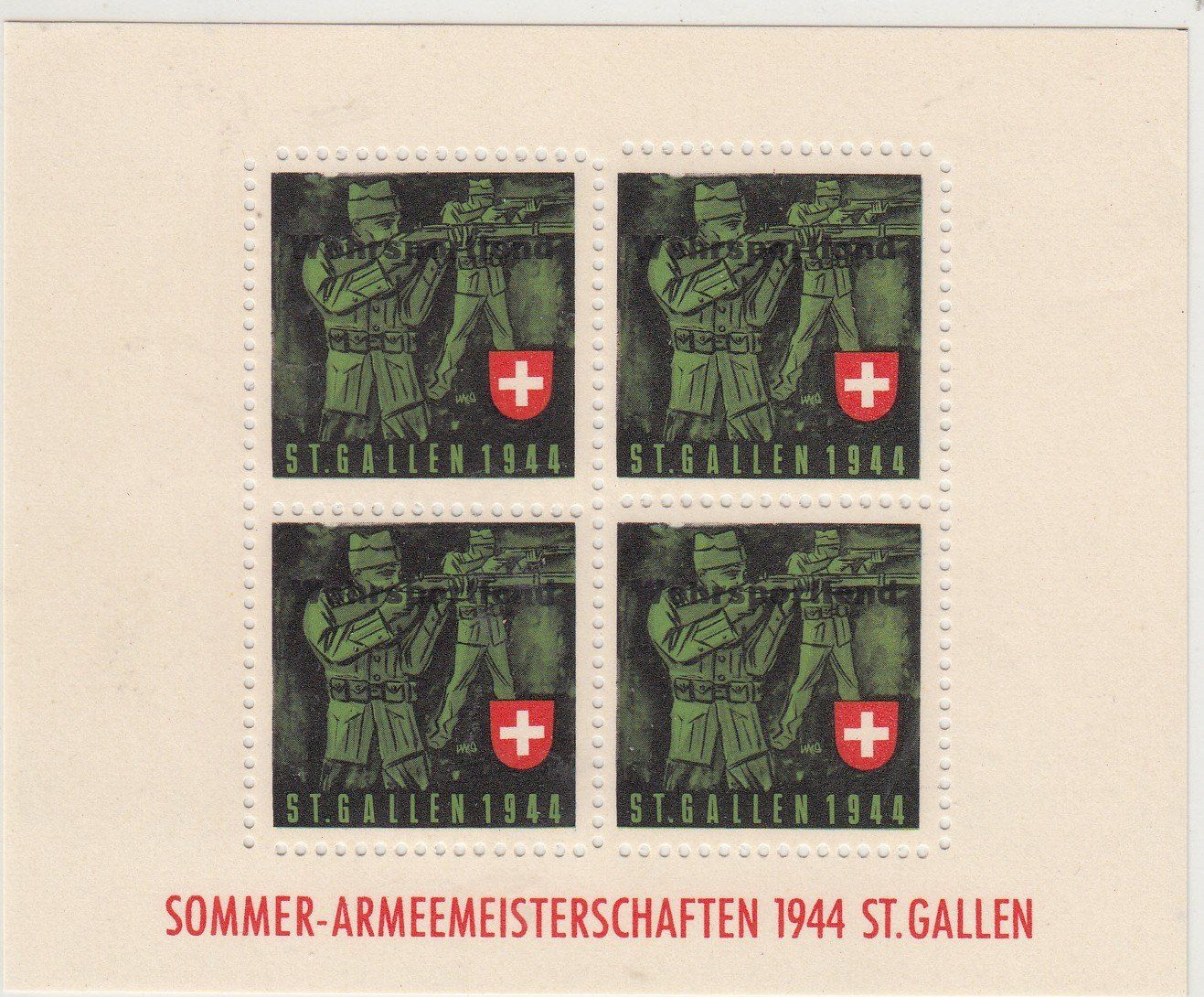 Alle Briefmarken: Armeemeisterschaften 64/5** Kat.40.- – Gebraucht aus Herrliberg von Lfrifda
