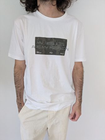 Herren T-Shirt weiss Grösse M/L Slim Fit mit Aufdruck neu