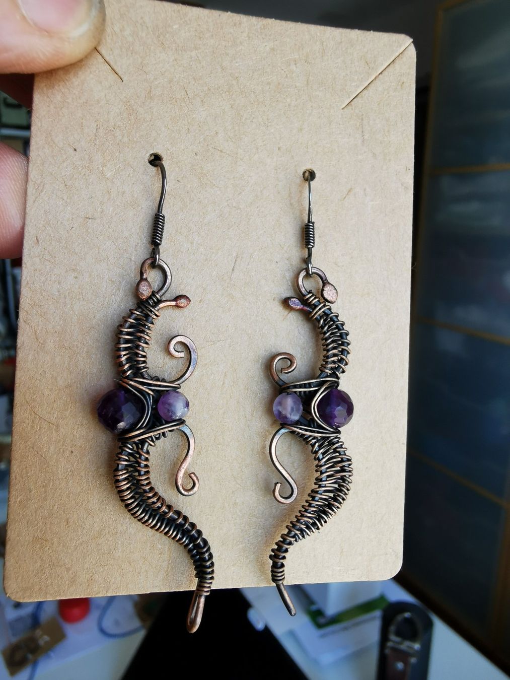 Orecchini pendenti & Orecchini a lobo: Ausgefallene Ohrringe mit Amethyst, neu, Eyecatcher! – Nuovo (secondo la descrizione) da Oberglatt ZH venduto da JulFul 1