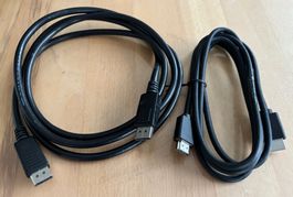 HDMI Kabel 1.6m und DisplayPort Kabel 2.0m