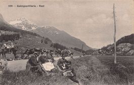 Gebirgsartillerie - Rast, um 1916