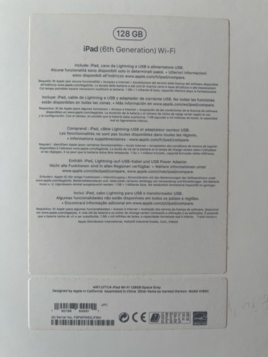 Apple Tablet PC: IPad (6. Generation) 128 GB – Usato da Rümlang venduto da Michael800 5