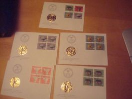 PP 1974 FDC Serie und 4er AB NUR 75 RP‪