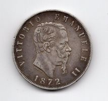 (1461) Italien, 5 Lire, 1872, -vz