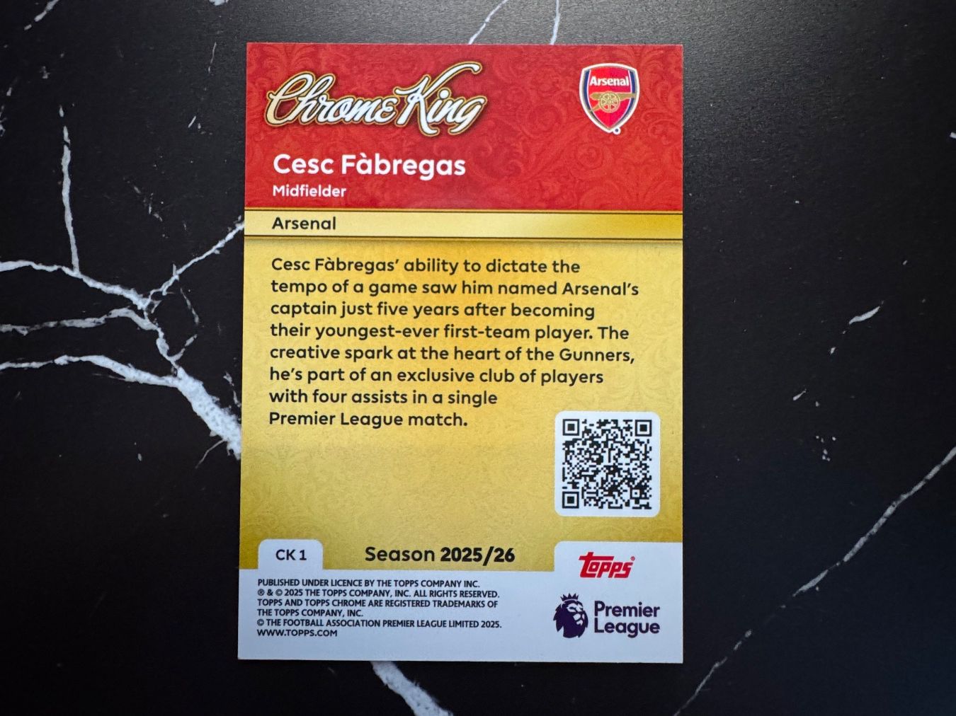 Topps Carte collezionabili: CESC FABREGAS TOPPS CHROME KING – Usato da Crans-Montana venduto da sta_9srp 1