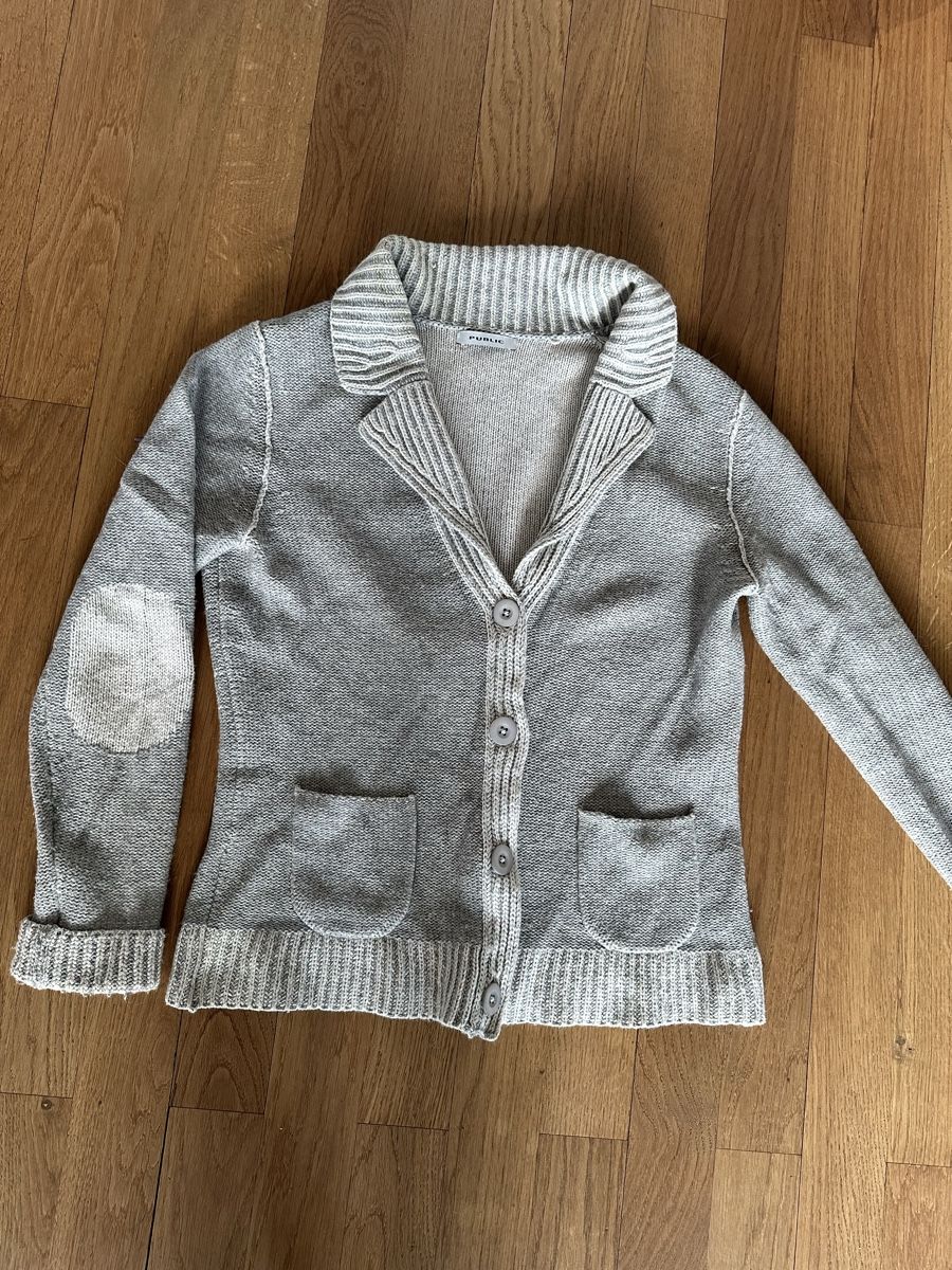 Jacken: Public Strickjacke, hellgrau- grau, sehr edel, Marke: Public – Gebraucht aus Bern von fluffy07