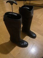 Damen Stiefel schwarz Leder Grösse 40 gebrauchter Zustand
