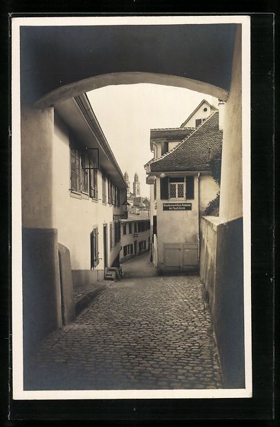 Cartoline postali: AK Zürich, Strasse an der Schipfe – Usato da Berlin venduto da bartko-reher