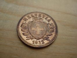 (D1) Départ 1 CHF 2 Rappen 1932 UNZ
