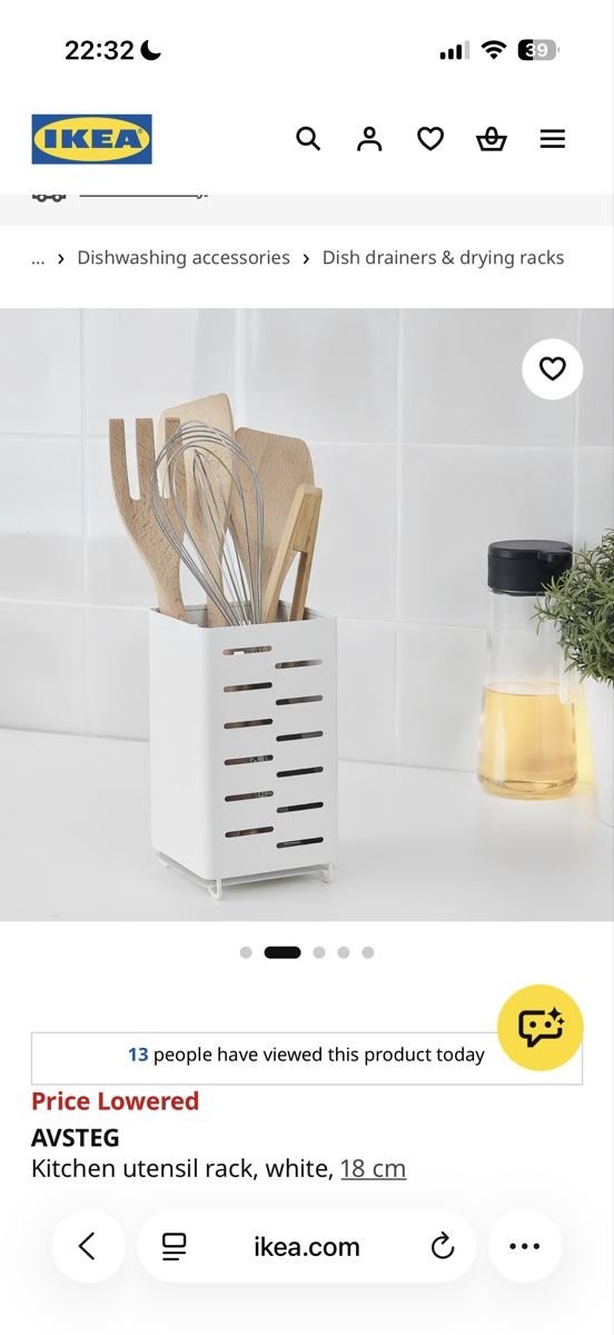 Ikea Tutti gli attrezzi: IKEA AVSTEG cutlery stand, white  – Usato da Zürich venduto da arr_vq5w