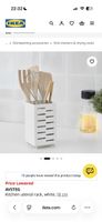 IKEA AVSTEG cutlery stand, white 