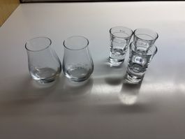 Schnaps-Gläser Set: 2 Tasting- + 3 Shot Gläser