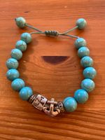 schönes  Armband in Türkis mit Anker Anhänger