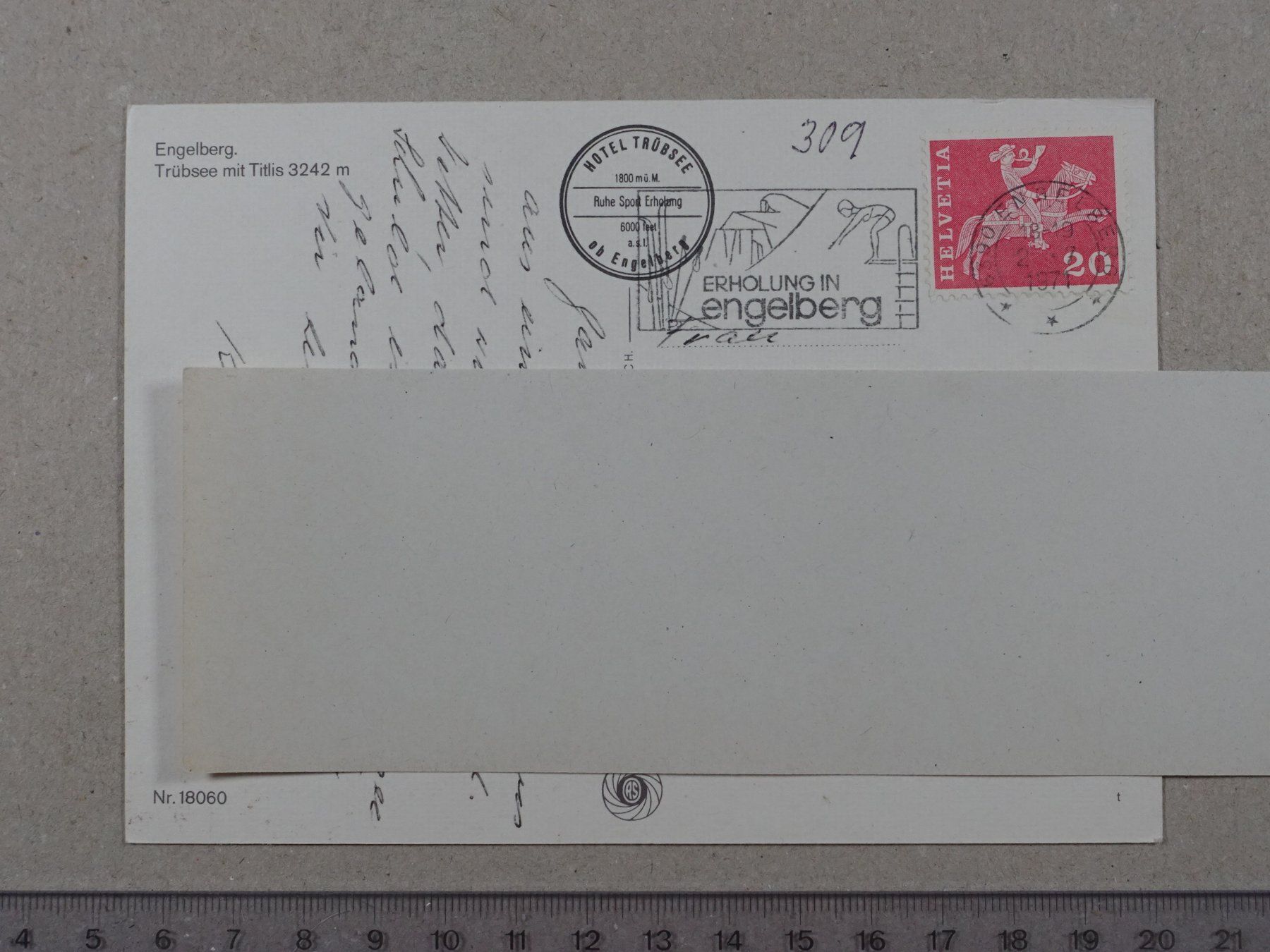 Cartoline postali: Engelberg, Trübsee, Titlis, 1971 – Usato da Lenzburg venduto da fh1 1