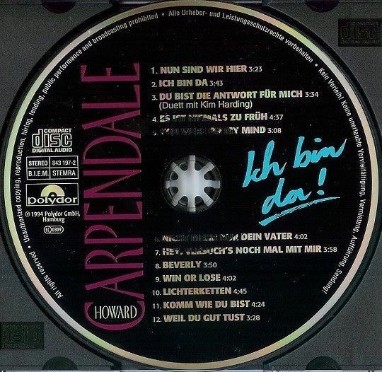 CDs: HOWARD CARPENDALE (CD) Ich bin da! – Gebraucht aus Zürich von Tarafo5 2
