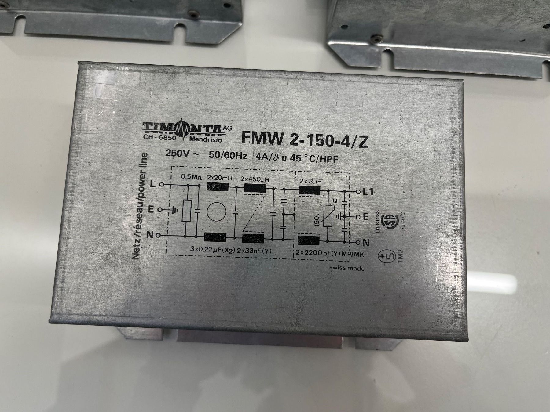 Altro Materiale elettrico: 5 Stück Netzfilter 250 AC 4A – Usato da Niederdorf venduto da LeptonAG 1