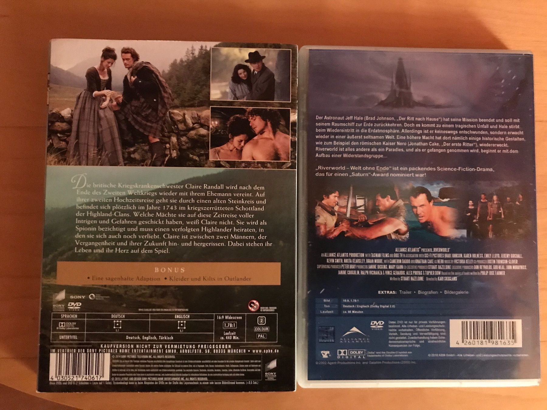 Tutti i DVDs: Outlander Season 1, Riverworld – Usato da Schliern b. Köniz venduto da Corinu59 1