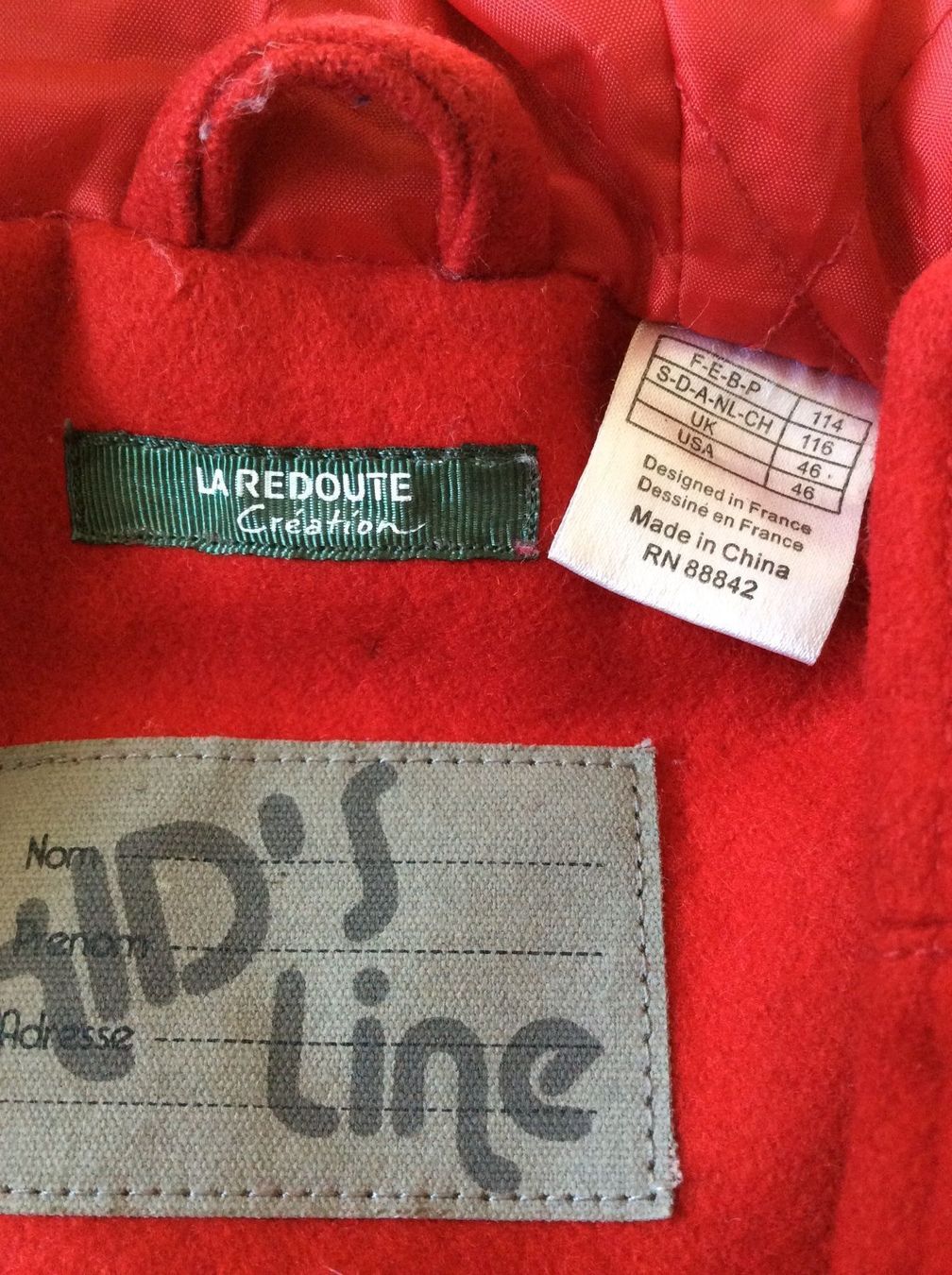 Giacche & Cappotti: Dufflecoat, Grösse 116, rot – Usato da Matten b. Interl venduto da MrMrsUSA 1