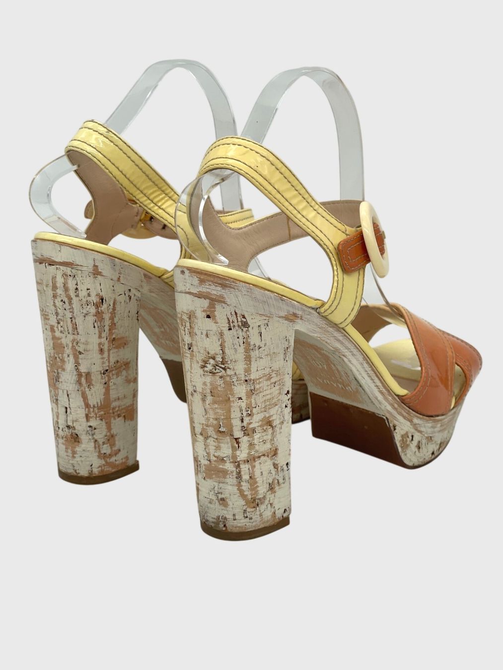 Prada Scarpe da donna: Prada Cork Platform Sandale mit Absatz EU 40 Mehrfarbig – Usato da Zürich venduto da shoe_shop 3