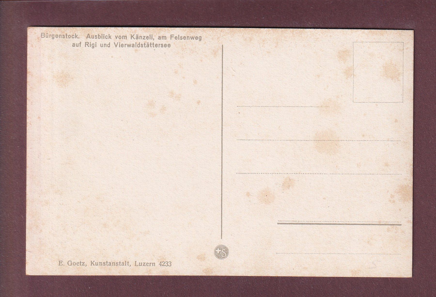 Cartoline postali: BÜRGENSTOCK - Ausblick vom Känzeli – Usato da Pully venduto da nicecards 1