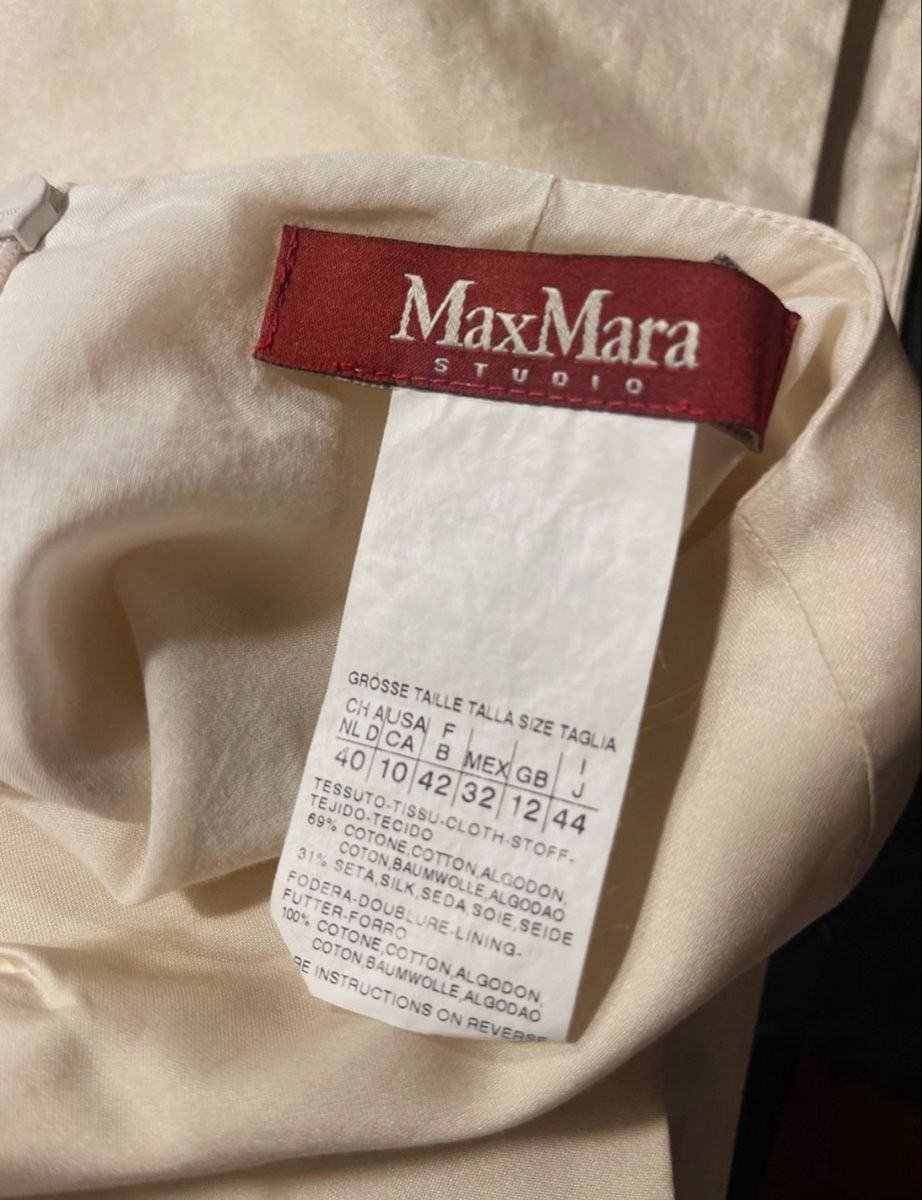 Max Mara Vestiti: Max Mara STUDIO Kleid Creme Beige, Gr. 40 MaxMara Seide – Usato da Zürich venduto da Recode.Fashion 9
