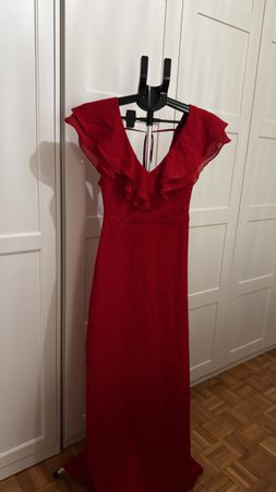 Marciano Red Ruffle Gown - Size 2 - Perfect for Events!