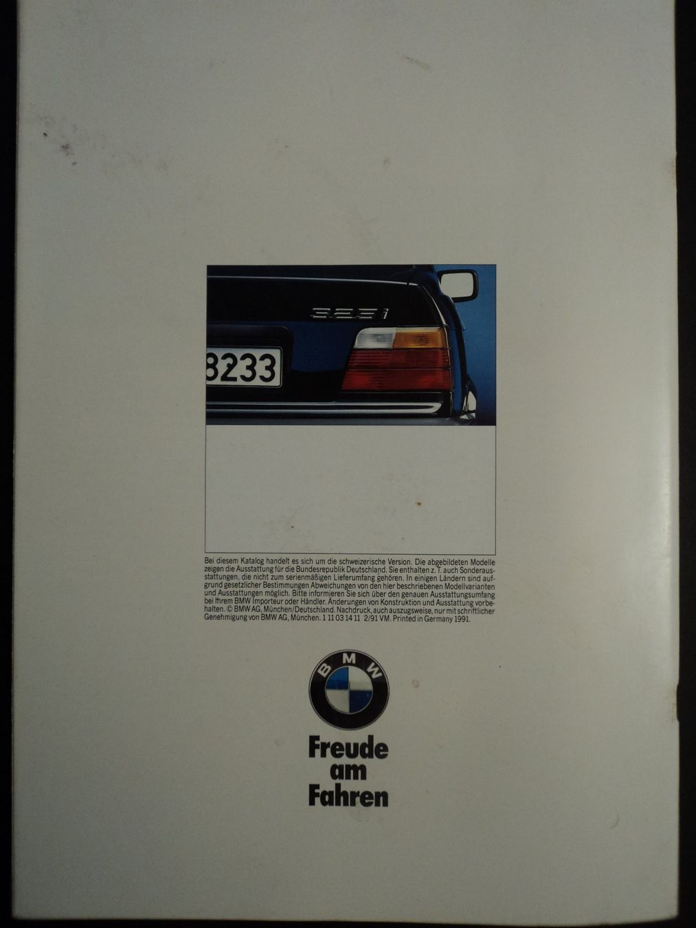 BMW Documenti: Prospekt BMW 3er Reihe 1991 – Usato da Schwarzenburg venduto da modelCARama 7