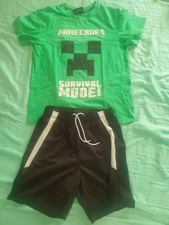 Minecraft Shirt + Puma Shorts, Gr. 158/164 Sommer+Sport!