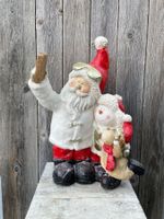 Schneemann - Weihnachtsmann Dekoration mit Handy 52cm
