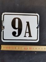 Hausnummer 9A emailliert alt, Haus Schild 9A, Nummer 9A