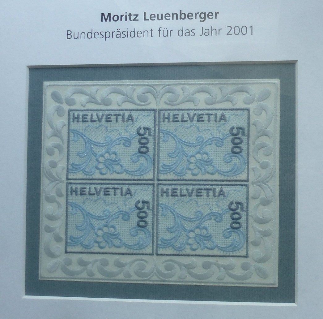 Alle Briefmarken: Wunderschöner Stickereiblock eingerahmt – Gebraucht aus Walkringen von Casablanca777 1