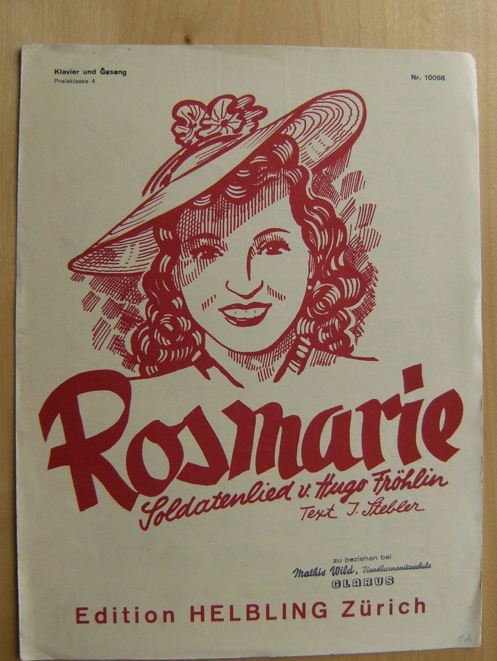 Libri: Notenblatt "Rosmarie"  Soldatenlied – Nuovo (secondo la descrizione) da Linthal venduto da fiatsedici