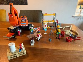 Playmobil Baustelle Bagger Figuren Zubehoer guter Zustand