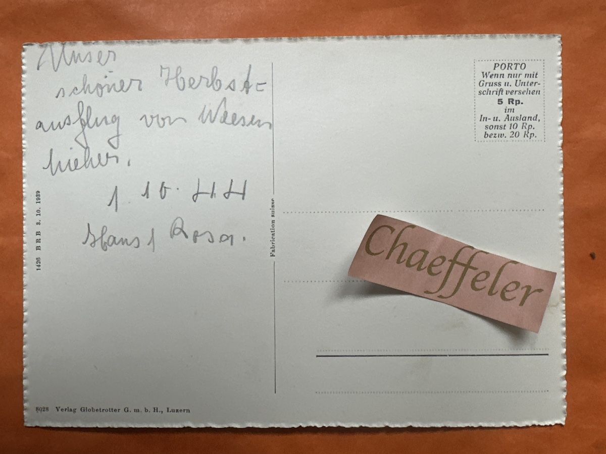 Cartoline postali: 1944 Amden, mit Mattstock – Usato da Zürich venduto da Chaeffeler 1