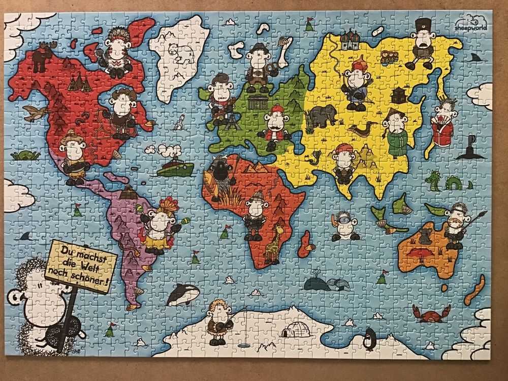 Ravensburger Puzzles: Puzzle Ravensburger Die Welt der Schafe 1000Teile – D'occasion à Wagen par papai1 2