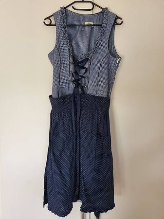 Dirndl mit Schürze + Bluse, Gr.38/M