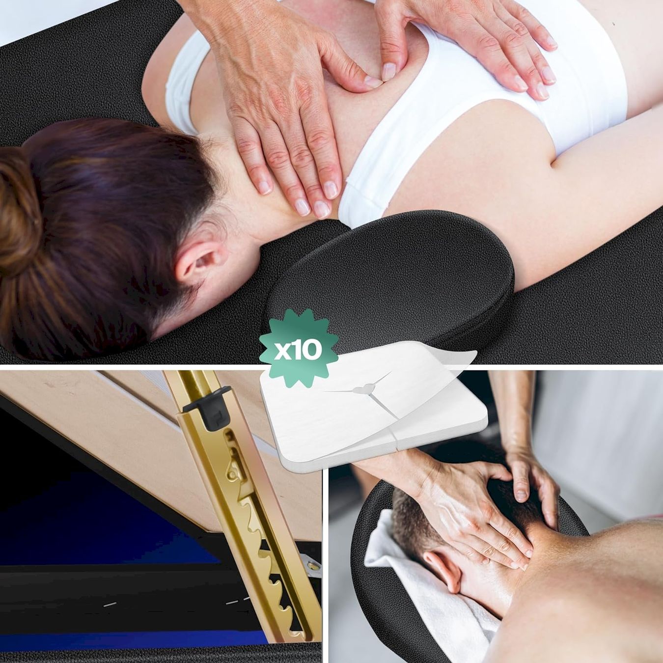 Lettini & sedie per cosmetici: KESSER 3 Zonen Massageliege Schwarz 80cm – Nuovo e nell'imballaggio originale da Bottighofen venduto da zaap 6